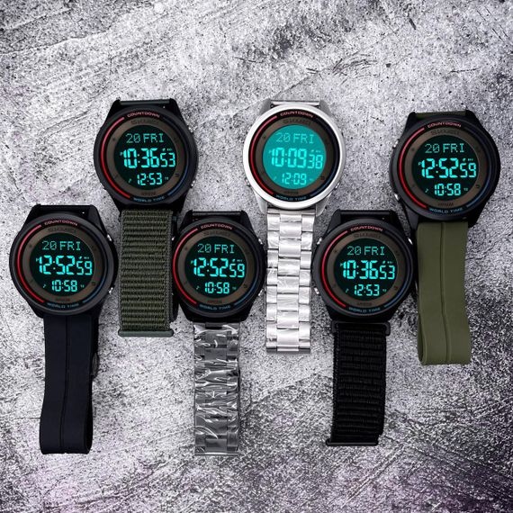 Спортивний чоловічий годинник Skmei 2412NAG Army Green Nylon | Зображення 1