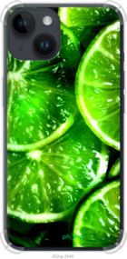 Чохол на iPhone 14 Зелені часточки лимона "852sp-2648-2448"