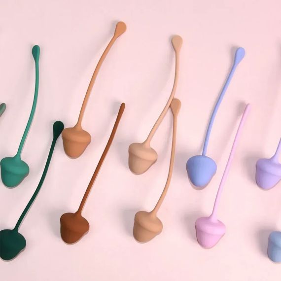 Набір вагінальних кульок Sweet Em, 4 шт з різною вагою, коричневі, 2.8 х 14.5 см Sex Aura | Зображення 4