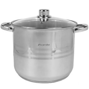 Каструля з кришкою Kamille KM-5403 8.5 л 24 см срібляста