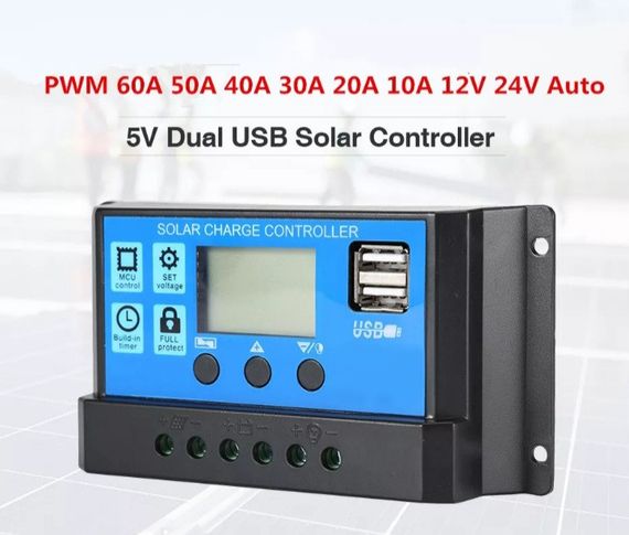 Контролер заряду PWM 60a 12v/24v для сонячних панелей | Зображення 7