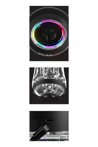 Мастурбатор Pipedream PDX Elit Viewtube Pro Clear с вибрацией и вакуумом, 23 см Sex Aura | Зображення 2
