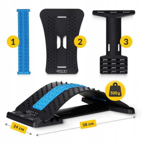 Тренажер для розтягування спини та хребта 4FIZJO 4 рівня Black/Blue (P-5905973400305) | Зображення 4