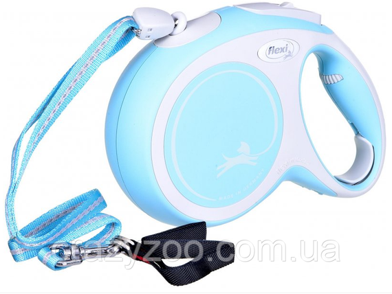 Поводок-рулетка для собак Flexi New Comfort М до 20 кг голубой трос 8 м FL 043110 | Зображення 2