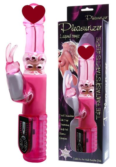 Вібратор із стимулятором клітора та функцією ротації BAILE - Pleasurizer Legend toyz, 8 vibration functions 8 rotation functions,