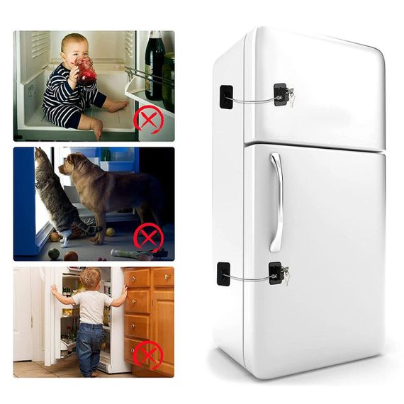 Замок блокіратор з тросом на вікна, двері + 2 ключа, Чорний / Захисний замок від дітей / Блокувальник вікон з ключем | Зображення 7