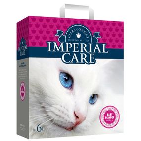 Бентонитовый наполнитель с ароматом детской пудры Imperial Care Baby Powder, 6 л