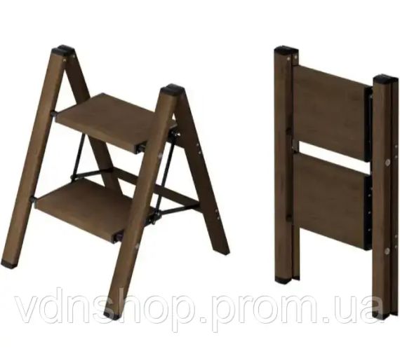 Стремянка алюминиевая ladder AND L0202, легкая, широкие ступени | Зображення 1