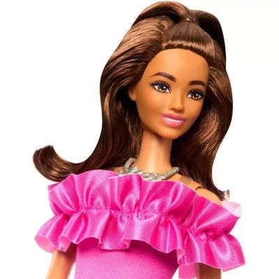Кукла Barbie Fashionistas в розовом мини-платье с рюшами (HRH15) | Зображення 2