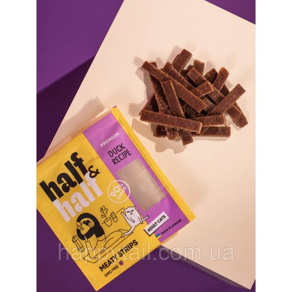 Лакомство HalfHalf м десны полосочки для котов, с уткой 50 г | Зображення 1