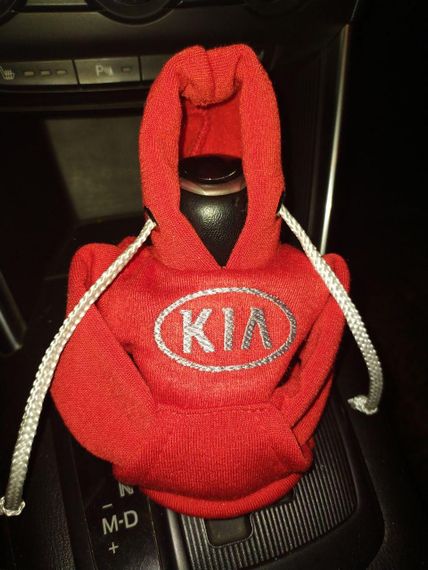 Чехол кофта Худи аксессуар на КПП Car Hoodie киа KIA красный подарок автомобилисту 10070