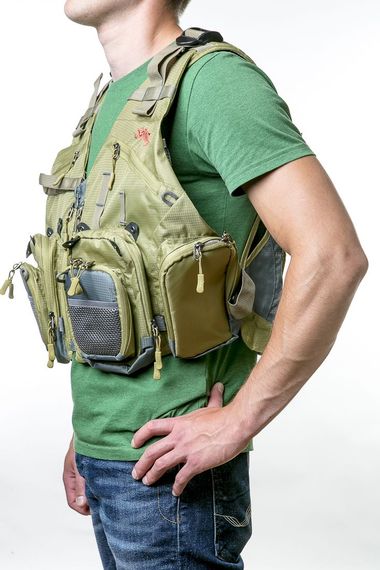 Жилет Tramp Angler рибальський розвантажувальний олива, Зелений S/M | Зображення 4