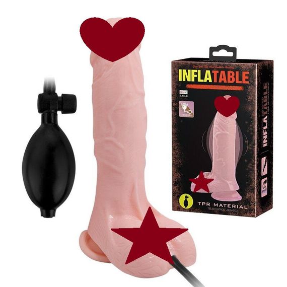 Фаллоимитатор на присоске расширяющийся " INFLATABLE REALISTIC COCK ", BW-008066Q sexstyle