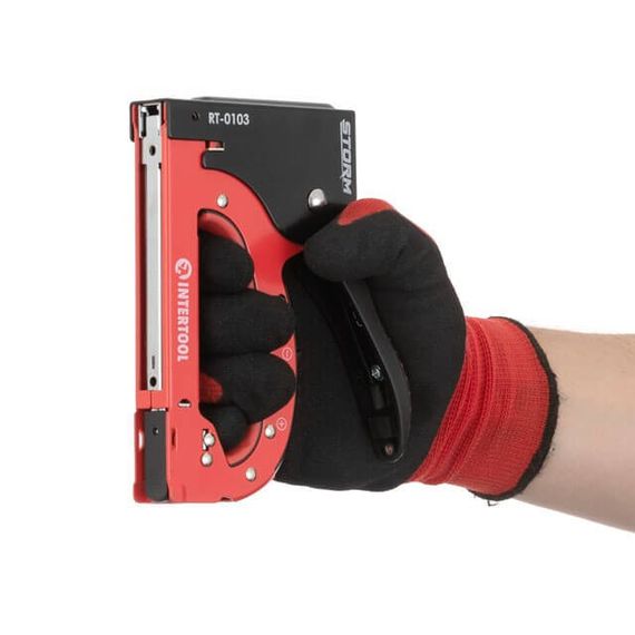 Степлер будівельний під скобу 11.3*0.7*4-14 мм INTERTOOL RT-01031 | Зображення 4