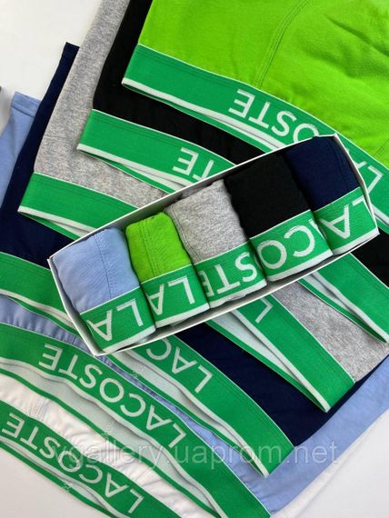 Подарунковий набір чоловічих трусів Lacoste в коробці - ціна поштучно | Зображення 8