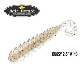 Силіконова приманка, Їстівний силікон Bait Breath BUGSY 2,5" (10 шт.) (143 Clear/Black・Gold Flake)
