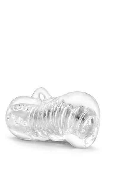 Мастурбатор чоловічий ручний стимулятор M FOR MEN HAND Tool CLEAR — м'який, прозорий, текстурний, з ручкою | Зображення 4