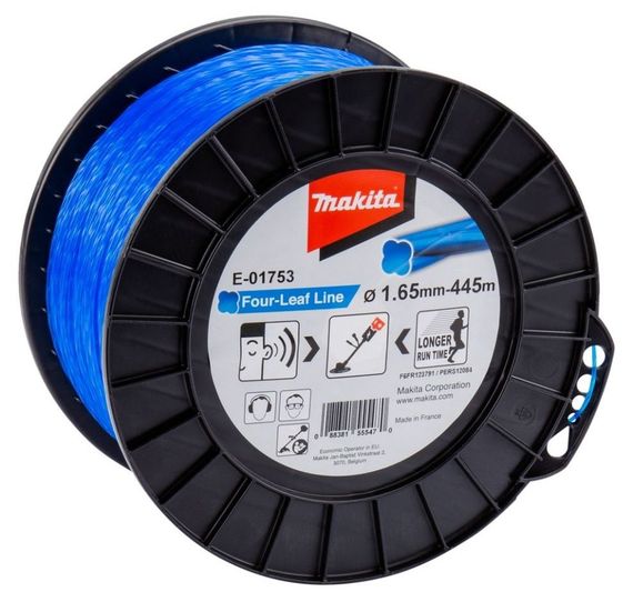 Жилка косильна 1.65 мм "чотирилисник" Makita E-01753 (445 м)