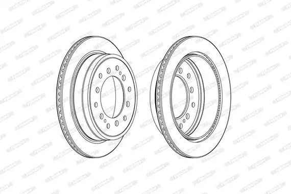 Диск гальмівний LEXUS GX, TOYOTA LAND CRUISER, FERODO (DDF2505C)