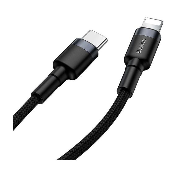 Дата кабель USB-C to Lightning 1.0m 18W 2.1A Cafule Black-Grey Baseus (CATLKLF-G1) | Зображення 4
