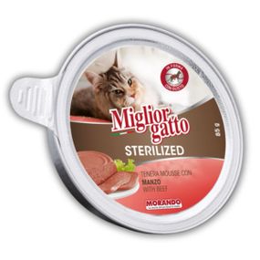 Вологий корм для стерилізованих котів з телятиною Morando Migliorgatto Sterilized, 85 гр