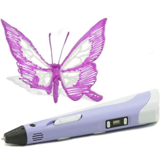 Крута 3д ручка 3D ручка Smart 3D Pen 2 фіолетова / Триде ручка / Якісна EY-204 3d ручка | Зображення 1