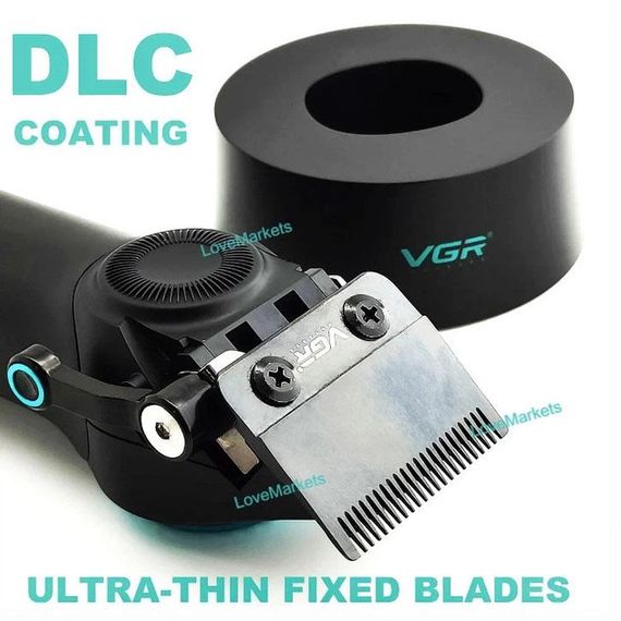 Комплект VGR V-051 машинка для стрижки з потужним акумулятором 2500 мАг, LED-дисплеєм та 4 насадками для стрижки волосся довжиною від 3 до 12 мм (47860-VGR 3 IN 1_4331) | Зображення 7