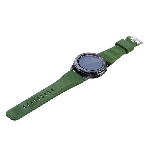 Силіконовий ремінець Primo для годинника Samsung Gear S3 Classic SM-R770 / Frontier RM-760 - Army Green | Зображення 1