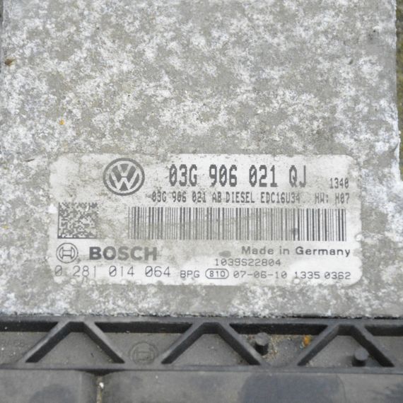 Блок керування двигуном 1.9 TDI Volkswagen Golf V 2003-2008 Комп'ютер ЕБУ мотора Фольксваген 03G906021QJ | Зображення 1