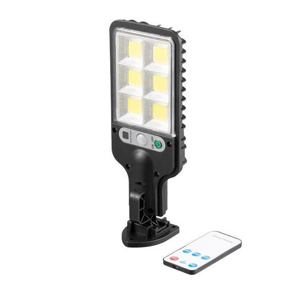 Світильник акумуляторний настінний 6 COB, вуличний, сонячна панель, датчик руху, ДК INTERTOOL LB-0115