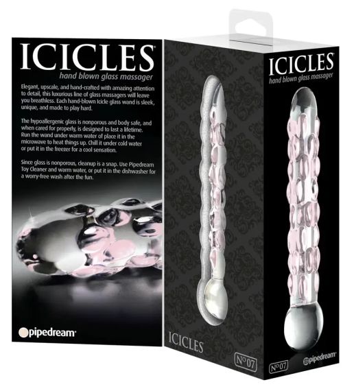Фалоімітатор скляний ICICLES №7 Sex Aura | Зображення 3
