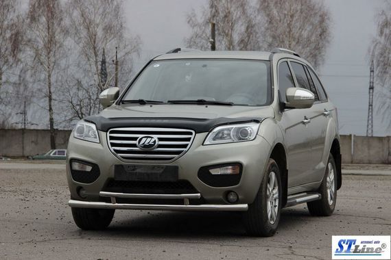 Передній захист ST014 (нерж) 51/42 мм для Lifan X60 | Зображення 1