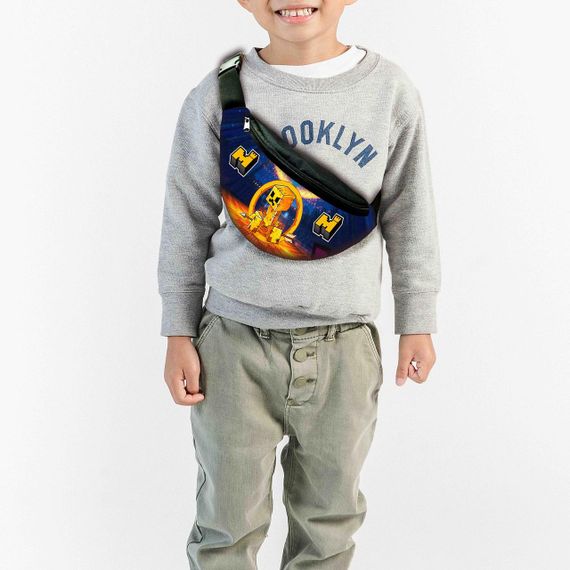 Сумка-бананка детская Майнкрафт "Minecraft" 32х15см,бананка для мальчика через плечо (01036)