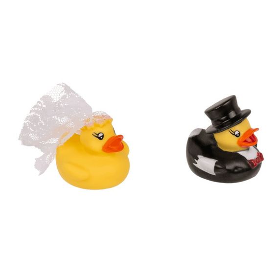 Іграшка качки, наречений і наречена Squeaking ducks, Bride & Groom 6см Sex Aura | Зображення 4