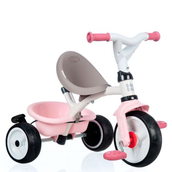 Велосипед детский металлический pink с козырьком багажником и сумкой | Зображення 1