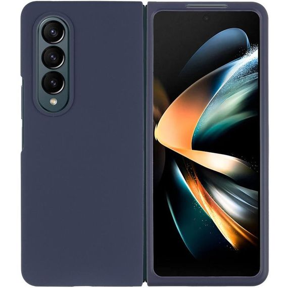 Чохол Foldables Silicone Cover Lakshmi (AAA) для Samsung Galaxy Z Fold4 Білий / White Темно-синій / Midnight blue | Зображення 1