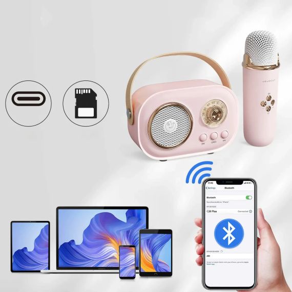 Беспроводной микрофон для караоке, колонка SPEAKER C20 PLUS | Зображення 1