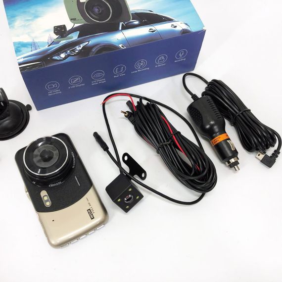 Автомобільний відеореєстратор X600 LCD 4 Angel Lens камери 1080P Full HD TF | Зображення 1