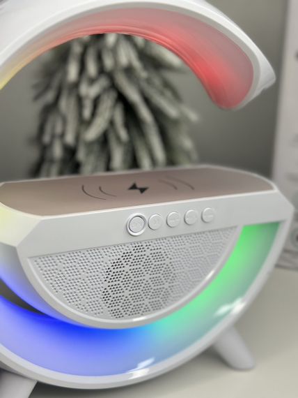 Колонка Bluetooth бездротова портативна 20 Вт і лампа настільна RGB LED 3 в 1 в стилі Big G | Зображення 4