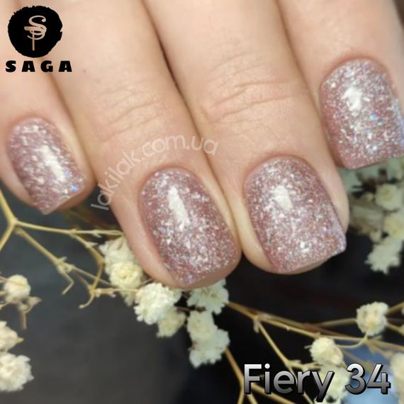 Світловідбиваючий гель-лак SAGA 34 Fiery 9мл | Зображення 1