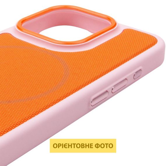 Чохол PC Textile Hybrid with Magnetic Fit для Apple iPhone 15 Pro (6.1") Pink / Orange | Зображення 4