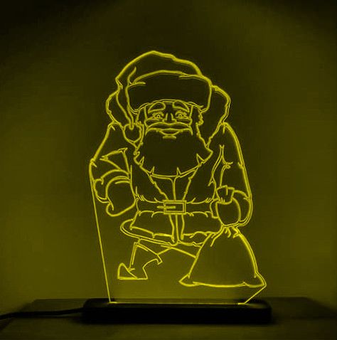 Акриловый светильник-ночник Святой Николай желтый tty-n000019