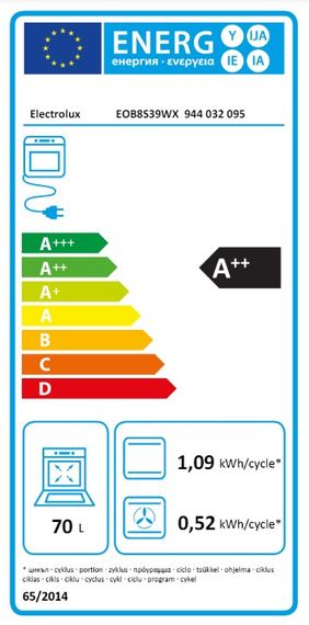 Духова шафа Electrolux електрична EOB8S39WX | Зображення 1