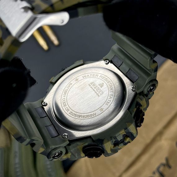 Чоловічий годинник Awarder 001 Тризуб срібло Camo Green | Зображення 7