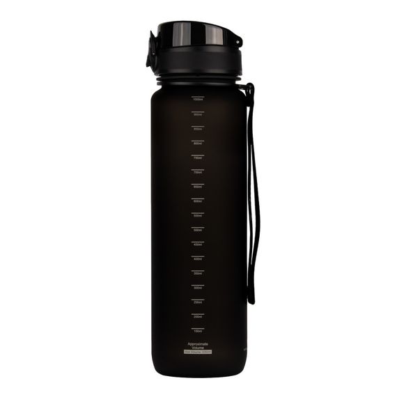 Бутылка для воды UZSPACE 3038(Black) 1000 мл, черная | Зображення 1