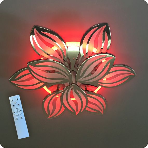 Люстра світлодіодна 517 Light 3color з пультом 180Вт Хром (01453) | Зображення 8