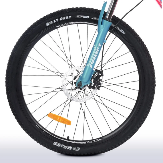 Велосипед "BELLE" PROF1 G26BELLE A26.1 26 д. Алюм.рама 17 ", SHIMANO 21SP, алюм.DB, FW TZ500, малиново-білий | Зображення 6