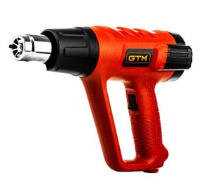 Будівельний фен GTM HG2000EM 2000 Вт з LCD-дисплеєм та набором насадок