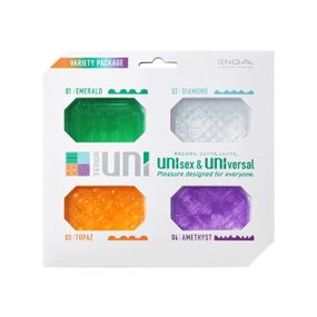Набір унісекс-стимуляторів Tenga UNI Variety Pack (4 шт), лубрикант у комплекті Sex Aura