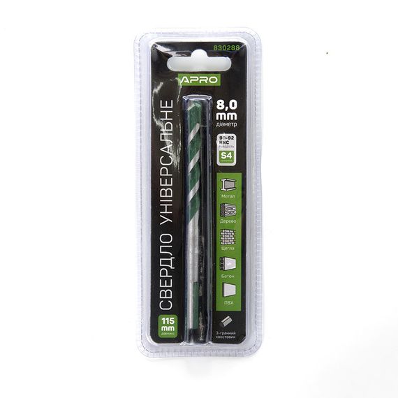 Свердло універсальне 8*115 мм APRO 8302881 | Зображення 3